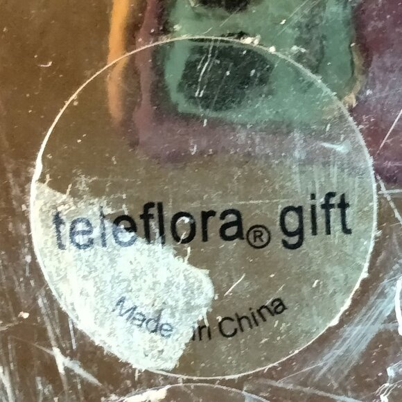 Gold Ornament Shape Vase Planter Pot Textured Ceramic - Picture 6 of 7